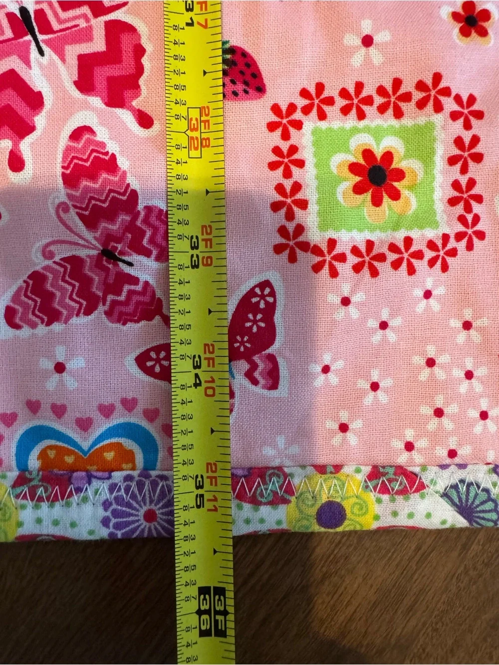 Hand Crafted Pink & Aqua Striped Patchwork Quilt 34 x 42